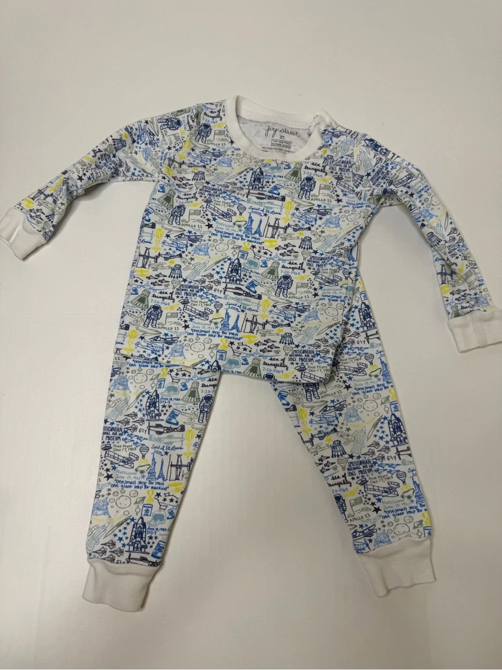 Joy Street Smithsonian National Air & Space Museum Two-Piece Pajama Set